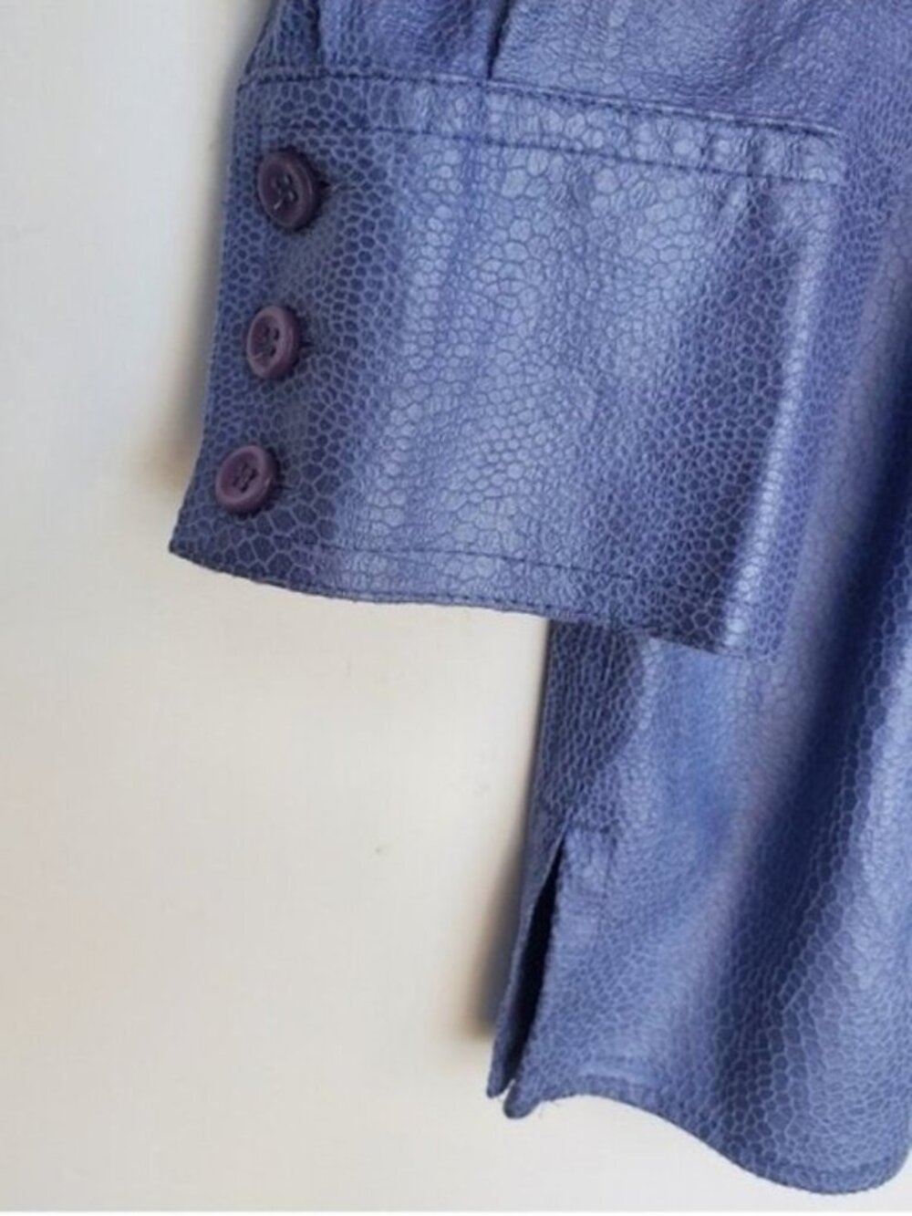 Chico's Textured Top Snakeskin in Purple Button Up Shacket